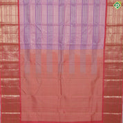 pink lavender base silver gold zari vairaoosi design peach red gold zari multi lines butta border traditional silk saree