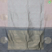 Lilac Lavender sea green flower design Self Border trendy designer silk saree