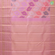 Baby Pink Gold Silver Zari Floral Rangat Design Self Colour Peacock Elephant Border Design Trending Fancy Silk Saree