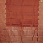 Syrup Brown With Honey Orange Silk Thread Rose Gold Zari Turning Border Bridal Silk Saree