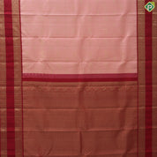 peach pink gold zari grand vanasigaram design rani red round flower butta rettapet border bridal silk saree