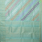 Pista Green With Gold Zari Mango Butta Lines Border Grand Bridal Silk Saree