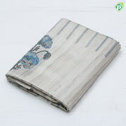 creamy sandal base multi color zari design self border fancy tissue saree