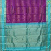 Magenta Color Gold Zari Lines With Rexsona Green Color Border Traditional Silk Saree