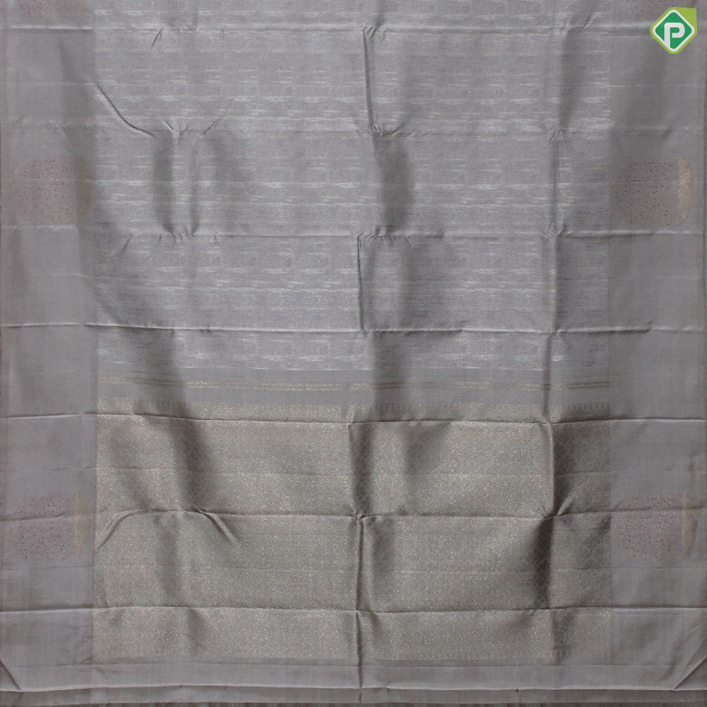 Light Lavender Silver Thread Work Gold Zari Meena Work Border Fancy Trendy Silk Saree