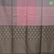 Multi color self checks gold zari three line butta multi color multi color high border grand pallu soft silk saree