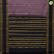 Lavender gold zari vairaoosi checks coffee brown gold zari rettapet border vintage traditional silk saree