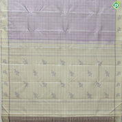 Light Lavender With Cream White Thread Work Traditional Silk Silk