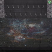 Elephant grey with cream white star design galaxy inspired pallu concept trendy designer silk saree