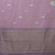 Light Onion Pink Gold Silver Zari Ice Pop Butta Design  Border Less Trendy Silk Saree