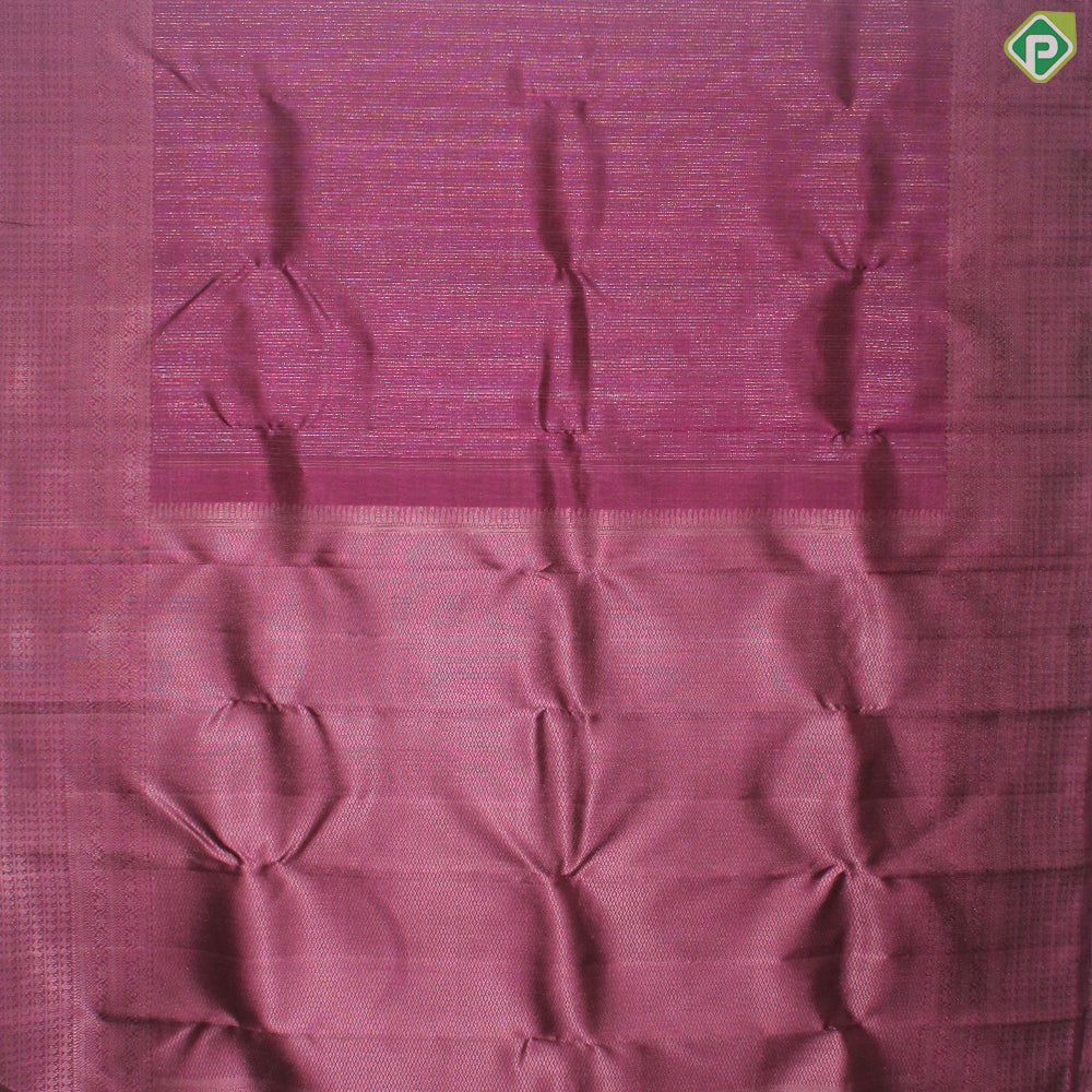 Beetroot Maroon Silver Gold Zari Lines With Self Color Border Trendy Silks Saree