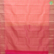 Peach gold zari window panel mid fancy butta pink gold zari fancy border Pure Mix silk saree