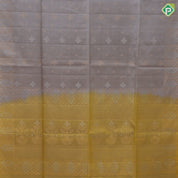 Spring green silver gold zari fancy flower butta motifs sea green silver gold zari graphic design border soft silk saree