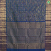 Peacock green gold zari grand mango creeper design peacock blue gold zari zig zag border grand bridal silk saree