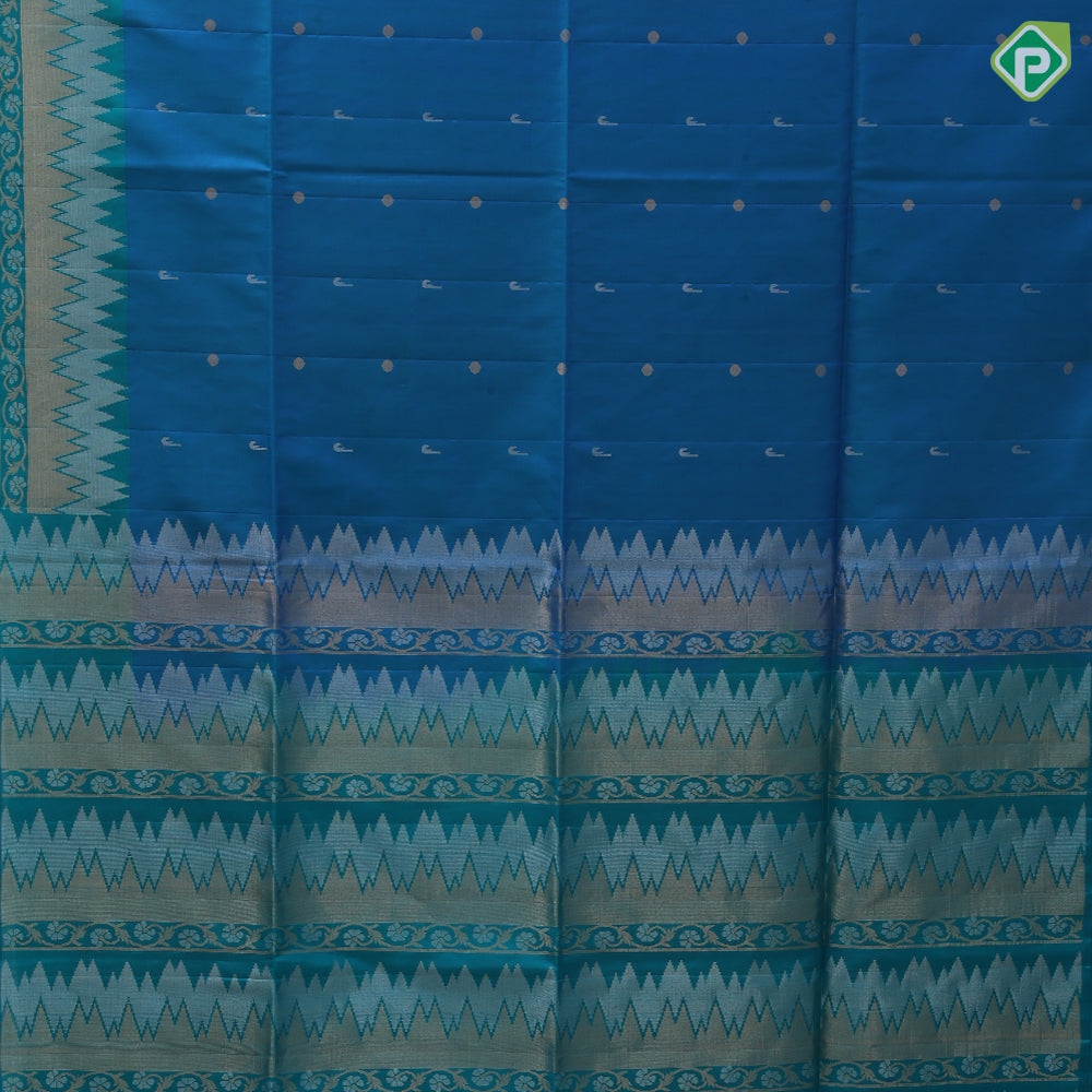 reddish pink hocky stick and ball design rani pink silver gold zari wave and rangoli border soft silk saree