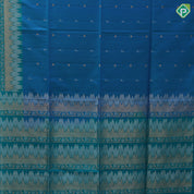 reddish pink hocky stick and ball design rani pink silver gold zari wave and rangoli border soft silk saree