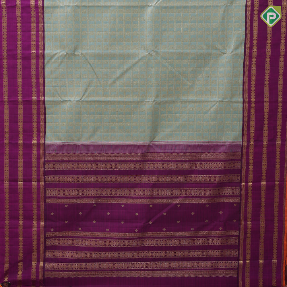 cardamon green gold zari annam butta line design purple gold rudraksham multi lines border grand bridal silk saree