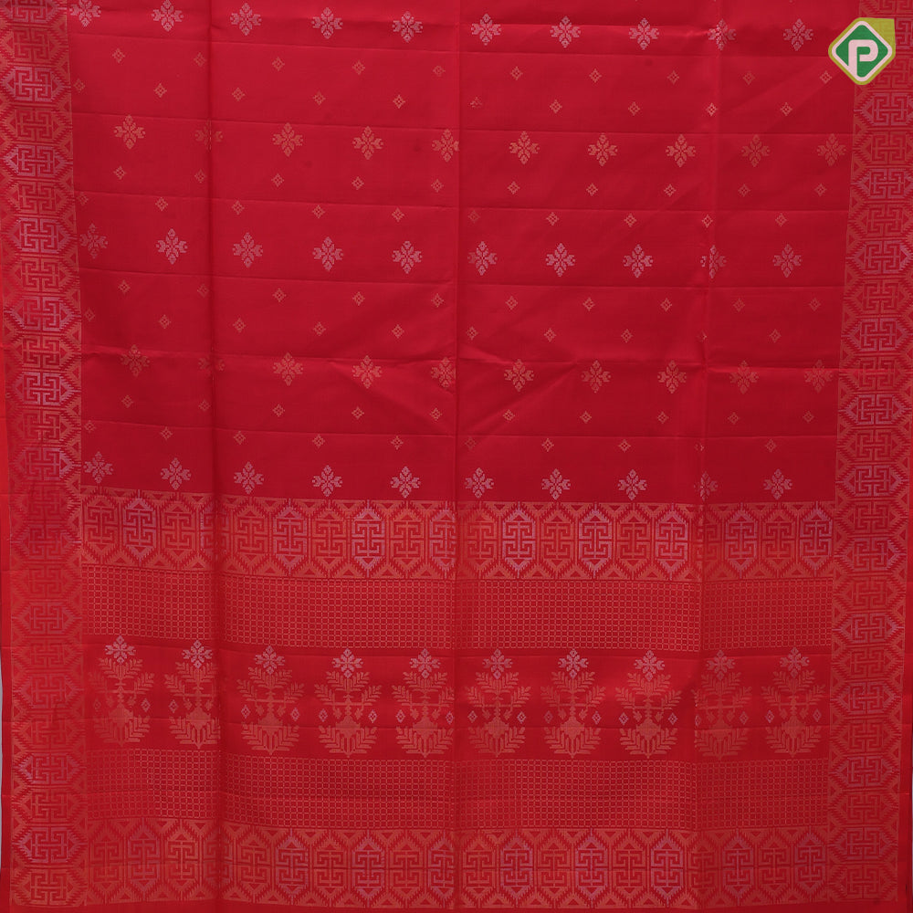 Spring green silver gold zari fancy flower butta motifs sea green silver gold zari graphic design border soft silk saree