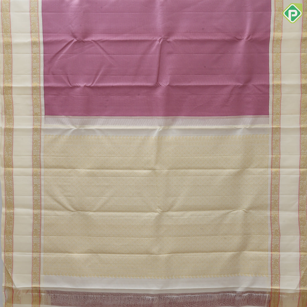 peach lavender gold zari zari kattam design cream white gold zari meena work rettapet border traditional silk saree