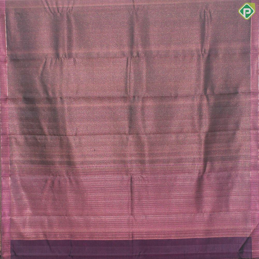 Onion Pink And Walnut Brown Silk Thread Gold Zari Square Checks Edge Border Trendy Designer Silk Saree
