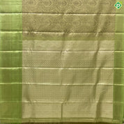 Pista Green With Neem Zari Small Creeper Design And Rexona Green Border Grand Tissue Bridal Silk Saree