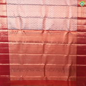 Magenta Copper With Silver Zari Fancy Flower Organized Rangoli Design Border Grand Tissue Silk Saree
