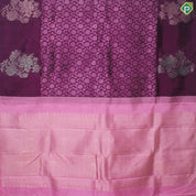 Mulberry Purple Color Silver Zari with self Color Meena Work Border Trendy Silk Saree
