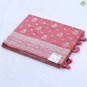 Indigo blue silver zari flower butta design banaras self rangoli border chiffon fancy saree