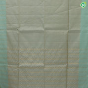 Mint green gold zari by zari tissue weaved design sage green plain border grand pallu soft silk saree