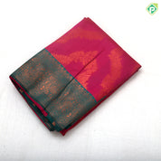 dark color base grand zari necklace design rangoli border trending fancy saree