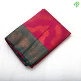 dark color base grand zari necklace design rangoli border trending fancy saree