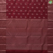 Beetroot maroon vairaoosi thilagam butta self copper zari mayilkan border traditional silk saree