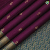 Manthulir Gold Zari Thilagam Flower Butta Design Pink Colour Floral Border Design Pure Mix Silk Saree