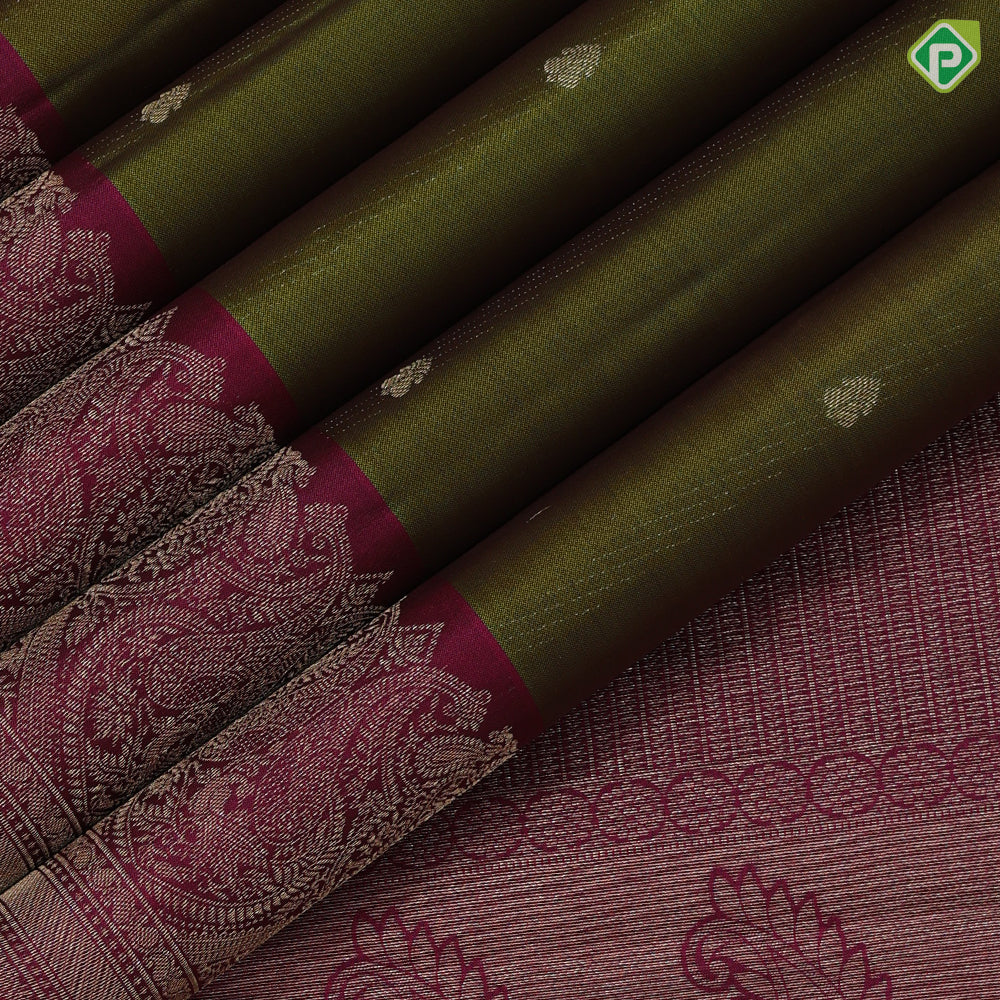 Orangish pink gold zari small kalasham butta design Rose pink silver gold zari banaras style border gift silk saree