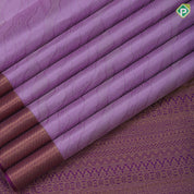 Panther Pink Gold Zari Weave Design Purple Zig Zag Border Design Trendy Silk Saree