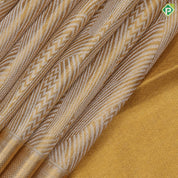 Gold zari silver tissue fancy arch design cream gold zari diamond butta border grand tissue silk saree