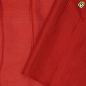 Magenta orange plain self weaved borderless kailasha pallu concept kora silk saree