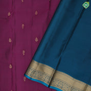 Manthulir Gold Zari Thilagam Flower Butta Design Pink Colour Floral Border Design Pure Mix Silk Saree