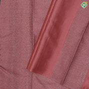 Peach neem zari metallic reptile jacquard weaving design self rangoli rettapet border trendy designer silk saree