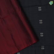 Black with silver zari hashtag symbol design maroon silver zari animation design border soft silk saree