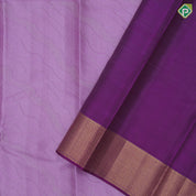 Panther Pink Gold Zari Weave Design Purple Zig Zag Border Design Trendy Silk Saree
