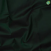 Bottle green full body plain self gold zari temple rack border traditional silk saree