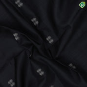 Black with silver zari hashtag symbol design maroon silver zari animation design border soft silk saree
