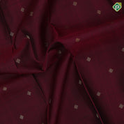 Magenta red gold zari diamond butta motifs contrast blue plain gold zari lines border vintage silk saree