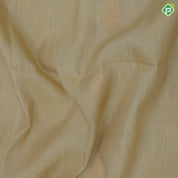 Banana yellow gold zari fancy floral round design self gold zari border ikkat style pallu linen soft silk saree