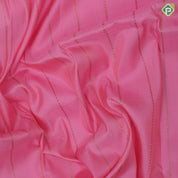Peach Pink Gold Zari Straight Lines Peacock Chagara Design Self Colour Bavanji Mayilkan Border Design Traditional Silk Saree