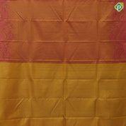 Pinkish Mustard Gold Zari Floral Design Baby Pink Fish Floral Border Design Trendy Silk Saree