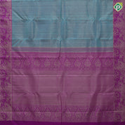 Sea Blue Silver Zari Brocade Design Pink Jungle Deer Border Design Trendy Silk Saree