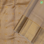 gold and silver zari by zari fancy geometrical design tissue weaved blueish grey gold zari diamond design border grand silk saree