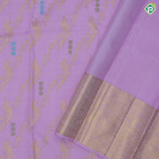 Classic Pink Gold Zari Peacock Floral Design Self Colour Peacock Mango Border Design Traditional Silk Saree